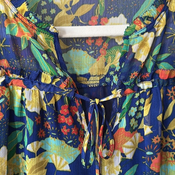 Floral Print Sheer Blouse - Picture 3 of 16